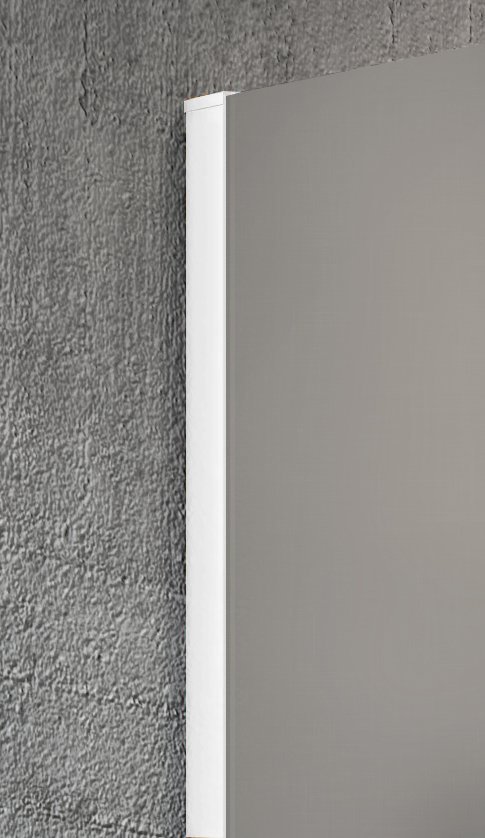 VARIO WHITE Dusch-Glasteil, Wandmontage, Milchglas, 900 mm